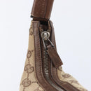 GUCCI GG Canvas Shoulder Bag Beige Silver 001 4299 Auth ep15906-24