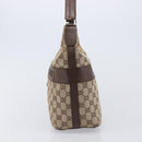 GUCCI GG Canvas Shoulder Bag Beige Silver 001 4299 Auth ep15906-3