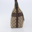 GUCCI GG Canvas Shoulder Bag Beige Silver 001 4299 Auth ep15906-4