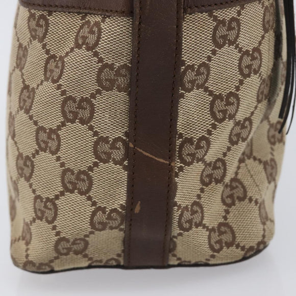 GUCCI GG Canvas Shoulder Bag Beige Silver 001 4299 Auth ep15906