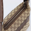 GUCCI GG Canvas Shoulder Bag Beige Silver 001 4299 Auth ep15906-7