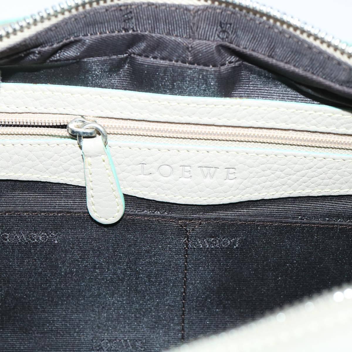 LOEWE Sender Hand Bag Leather Gray Auth ep1591