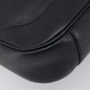 GUCCI Bamboo Hand Bag Leather Black Silver 001 4095 Auth ep15912-11