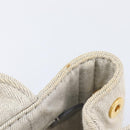 PRADA Canapa PM Hand Bag Canvas Gray Gold Auth ep15913-9