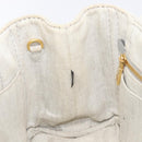 PRADA Canapa PM Hand Bag Canvas Gray Gold Auth ep15913-23
