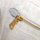 PRADA Canapa PM Hand Bag Canvas Gray Gold Auth ep15913-24