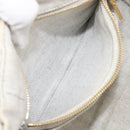 PRADA Canapa PM Hand Bag Canvas Gray Gold Auth ep15913-25