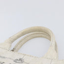PRADA Canapa PM Hand Bag Canvas Gray Gold Auth ep15913-14
