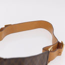 CELINE Macadam Canvas Shoulder Bag PVC Leather Brown Gold Auth ep15915-14