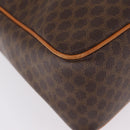 CELINE Macadam Canvas Shoulder Bag PVC Leather Brown Gold Auth ep15915-15