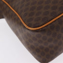 CELINE Macadam Canvas Shoulder Bag PVC Leather Brown Gold Auth ep15915-17