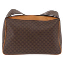 CELINE Macadam Canvas Shoulder Bag PVC Leather Brown Gold Auth ep15915-2
