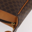 CELINE Macadam Canvas Shoulder Bag PVC Leather Brown Gold Auth ep15915-8