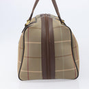 Burberrys Nova Check Boston Bag Canvas Beige Gold Auth ep15916-4