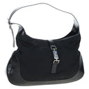 GUCCI Jackie Shoulder Bag Nylon Black Silver 019 0337 Auth ep15917A-1