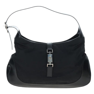 GUCCI Jackie Shoulder Bag Nylon Black Silver 019 0337 Auth ep15917A - 0