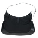 GUCCI Jackie Shoulder Bag Nylon Black Silver 019 0337 Auth ep15917A-3