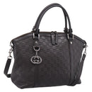 GUCCI GG Canvas Guccissima Bag Leather 2way Outlet Brown 341503 Auth ep15925-1