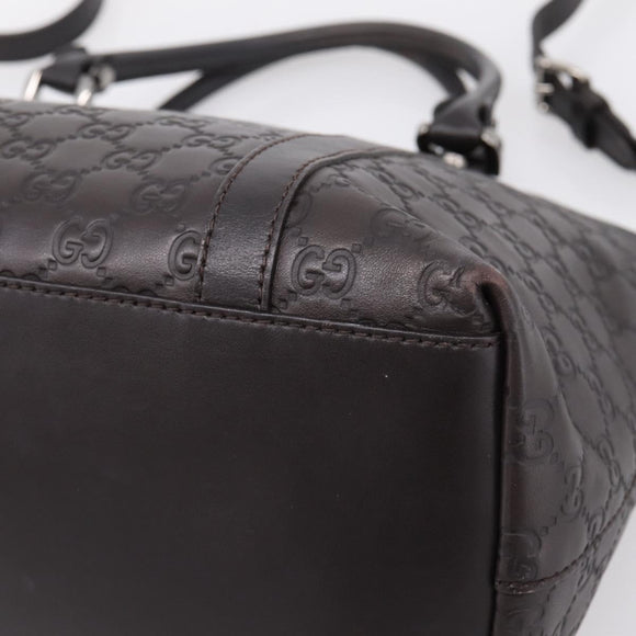 GUCCI GG Canvas Guccissima Bag Leather 2way Outlet Brown 341503 Auth ep15925