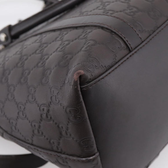 GUCCI GG Canvas Guccissima Bag Leather 2way Outlet Brown 341503 Auth ep15925