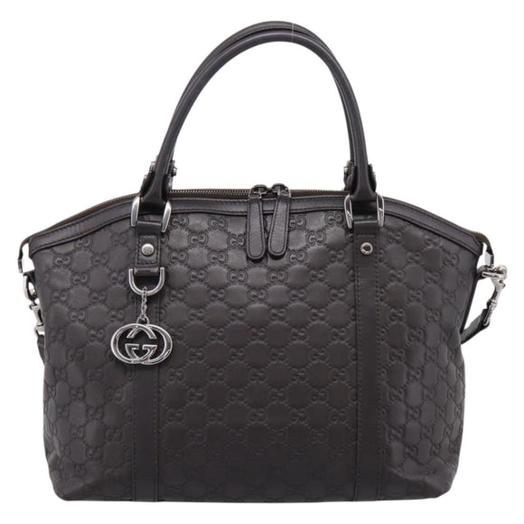 GUCCI GG Canvas Guccissima Bag Leather 2way Outlet Brown 341503 Auth ep15925