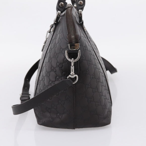 GUCCI GG Canvas Guccissima Bag Leather 2way Outlet Brown 341503 Auth ep15925