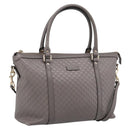 GUCCI Micro GG Canvas Guccissima Bag Leather 2way Outlet 449656 Auth ep15926-1