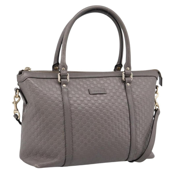 GUCCI Micro GG Canvas Guccissima Bag Leather 2way Outlet 449656 Auth ep15926