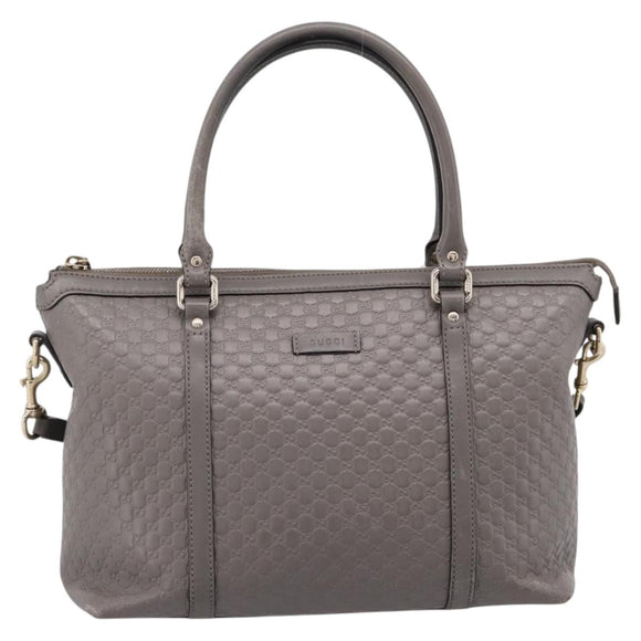 GUCCI Micro GG Canvas Guccissima Bag Leather 2way Outlet 449656 Auth ep15926