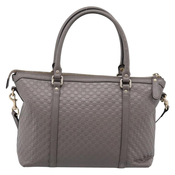 GUCCI Micro GG Canvas Guccissima Bag Leather 2way Outlet 449656 Auth ep15926