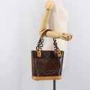 LOUIS VUITTON Monogram Vinyl Cabas Amble PM Bag Brown M92502 LV Auth ep15927-24