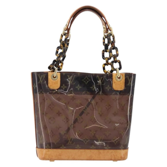 LOUIS VUITTON Monogram Vinyl Cabas Amble PM Bag Brown M92502 LV Auth ep15927