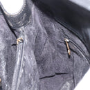 GUCCI Bamboo Hand Bag Suede Black Gold Tone 002 2853 0260 0 Auth ep15934-22