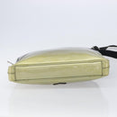PRADA Shoulder Bag Patent leather Green Silver Auth ep15935A-5
