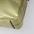 PRADA Shoulder Bag Patent leather Green Silver Auth ep15935A-10