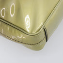 PRADA Shoulder Bag Patent leather Green Silver Auth ep15935A-15