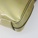 PRADA Shoulder Bag Patent leather Green Silver Auth ep15935A-16
