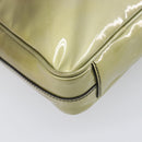PRADA Shoulder Bag Patent leather Green Silver Auth ep15935A-17