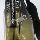 PRADA Shoulder Bag Patent leather Green Silver Auth ep15935A-19