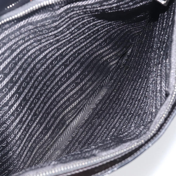 PRADA Shoulder Bag Patent leather Green Silver Auth ep15935A