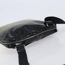 PRADA Shoulder Bag Patent leather Green Silver Auth ep15935A-6