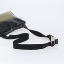 PRADA Shoulder Bag Patent leather Green Silver Auth ep15935A-7