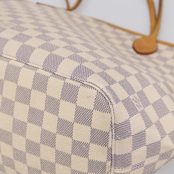 LOUIS VUITTON Damier Azur Neverfull MM Tote Bag N41605 LV Auth ep15937
