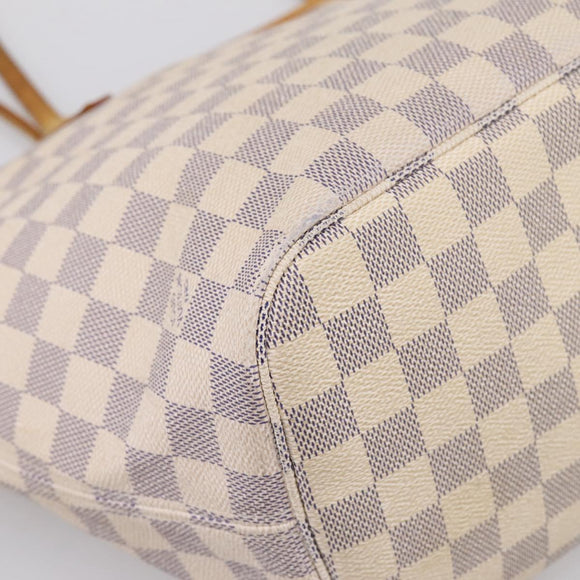 LOUIS VUITTON Damier Azur Neverfull MM Tote Bag N41605 LV Auth ep15937