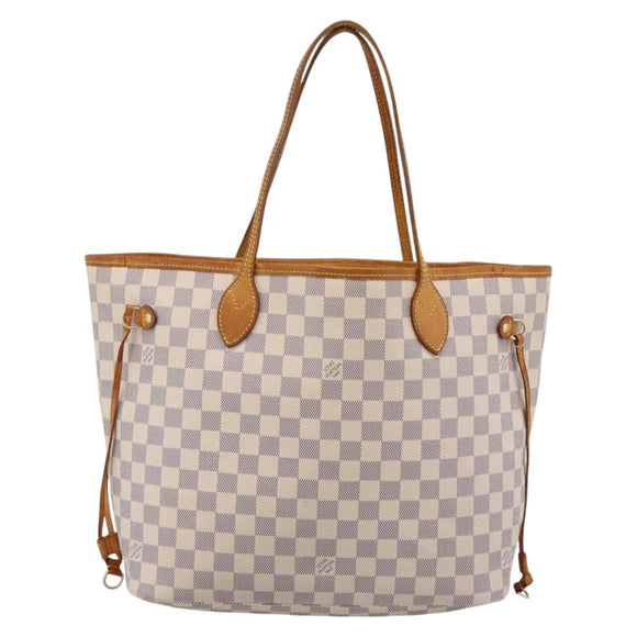 LOUIS VUITTON Damier Azur Neverfull MM Tote Bag N41605 LV Auth ep15937
