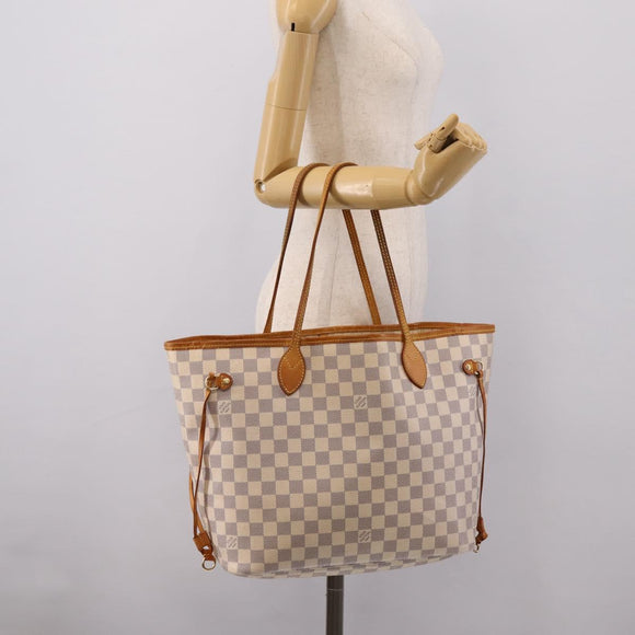 LOUIS VUITTON Damier Azur Neverfull MM Tote Bag N41605 LV Auth ep15937