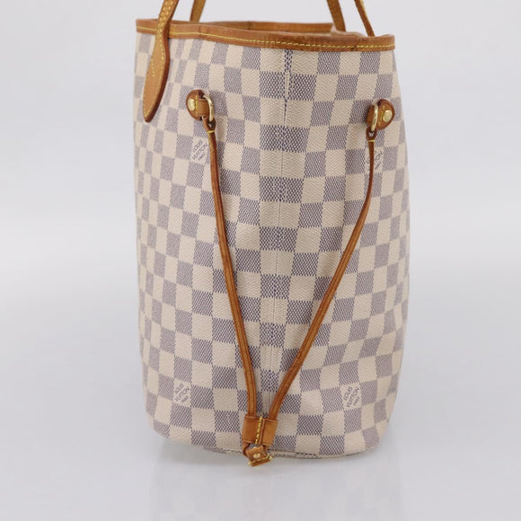 LOUIS VUITTON Damier Azur Neverfull MM Tote Bag N41605 LV Auth ep15937