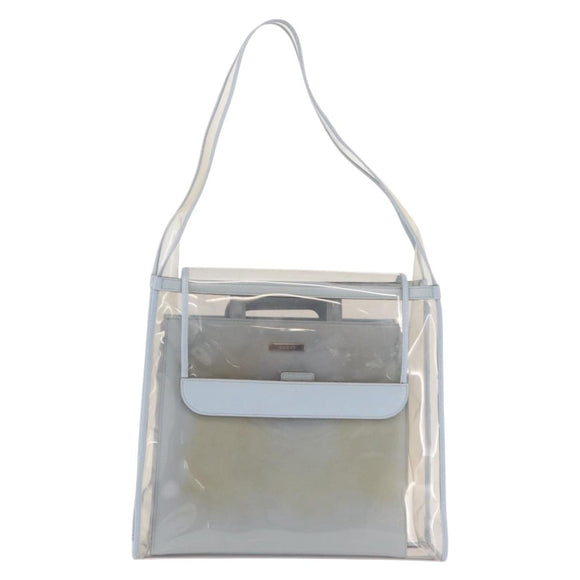 GUCCI Shoulder Bag Vinyl Light Blue Clear 001 2058 1772 5 Auth ep15938