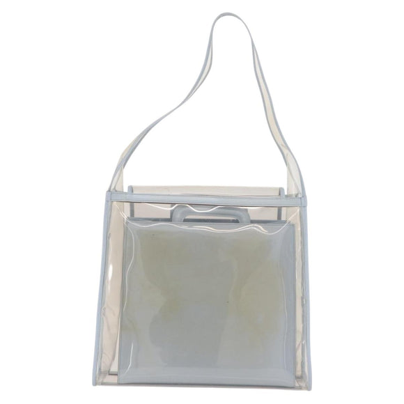 GUCCI Shoulder Bag Vinyl Light Blue Clear 001 2058 1772 5 Auth ep15938