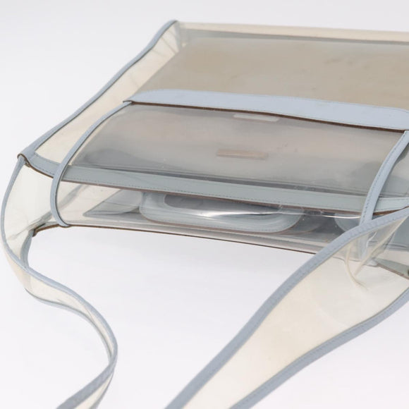 GUCCI Shoulder Bag Vinyl Light Blue Clear 001 2058 1772 5 Auth ep15938